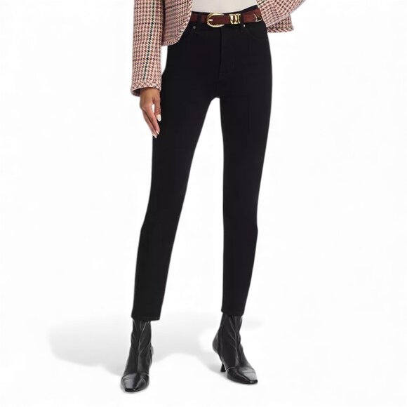 Veronica Beard Ryleigh SlimHigh Rise Straight Ankle Jeans in Onyx Size 27 - Picture 5 of 16